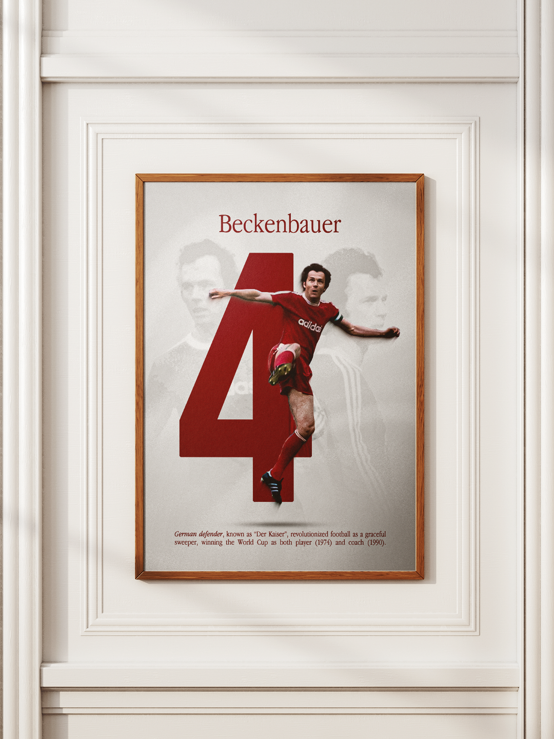 Franz Beckenbauer Number 4 Gallery Exhibition Mockup