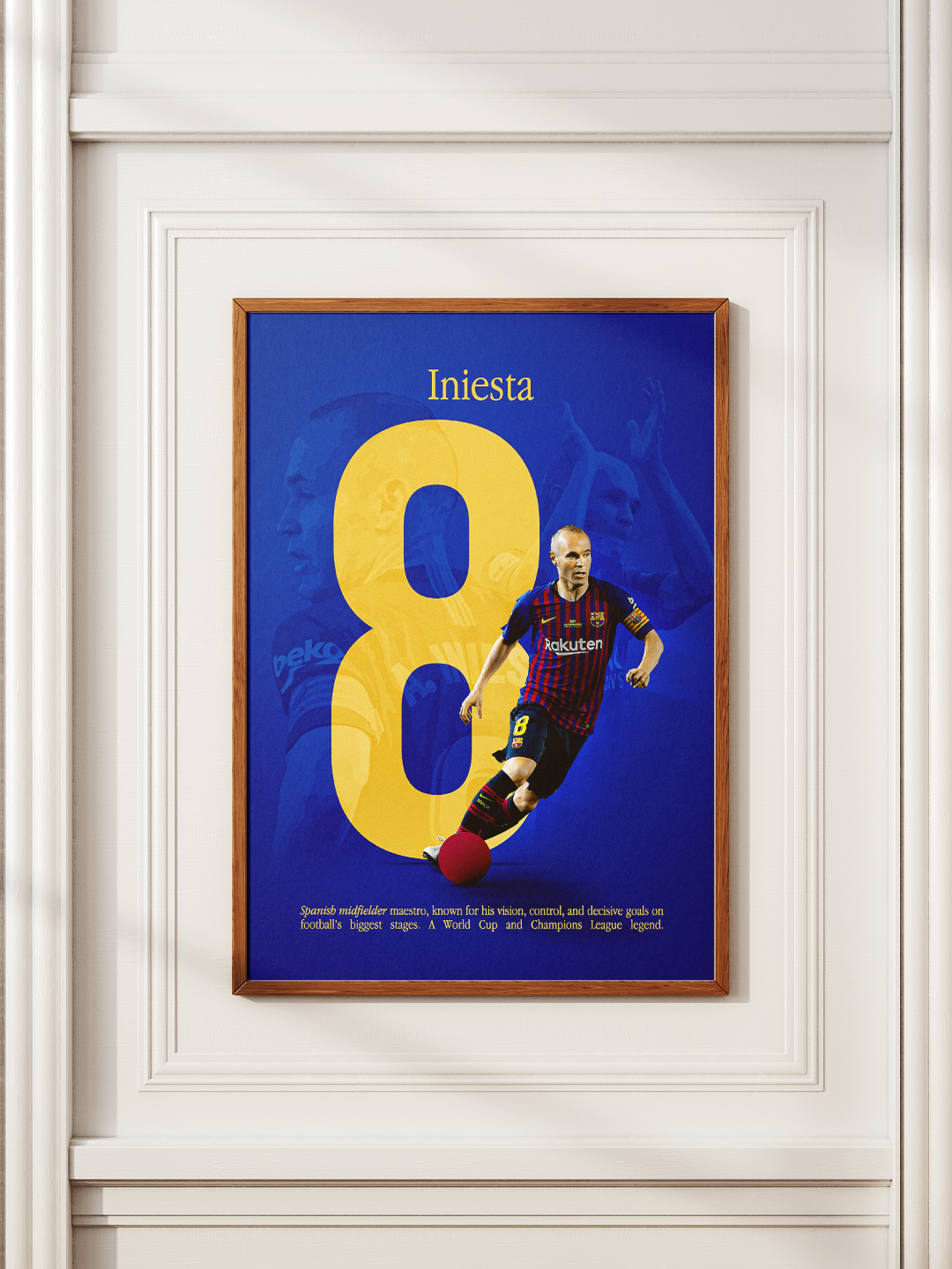 Andres Iniesta Number 8 Gallery Mockup