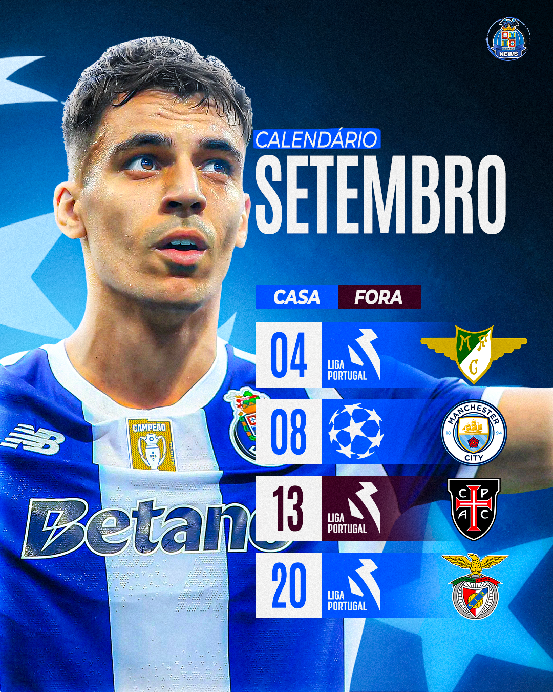 Calendário Setembro Porto News Fixture Schedule