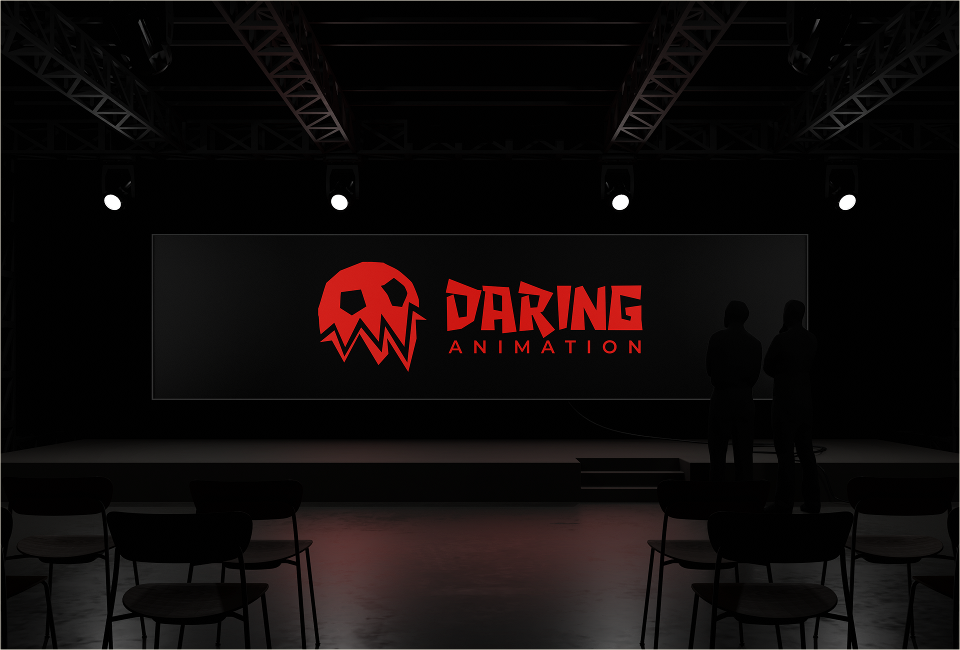 Daring Animation Studio Stage Display Logo Presentation