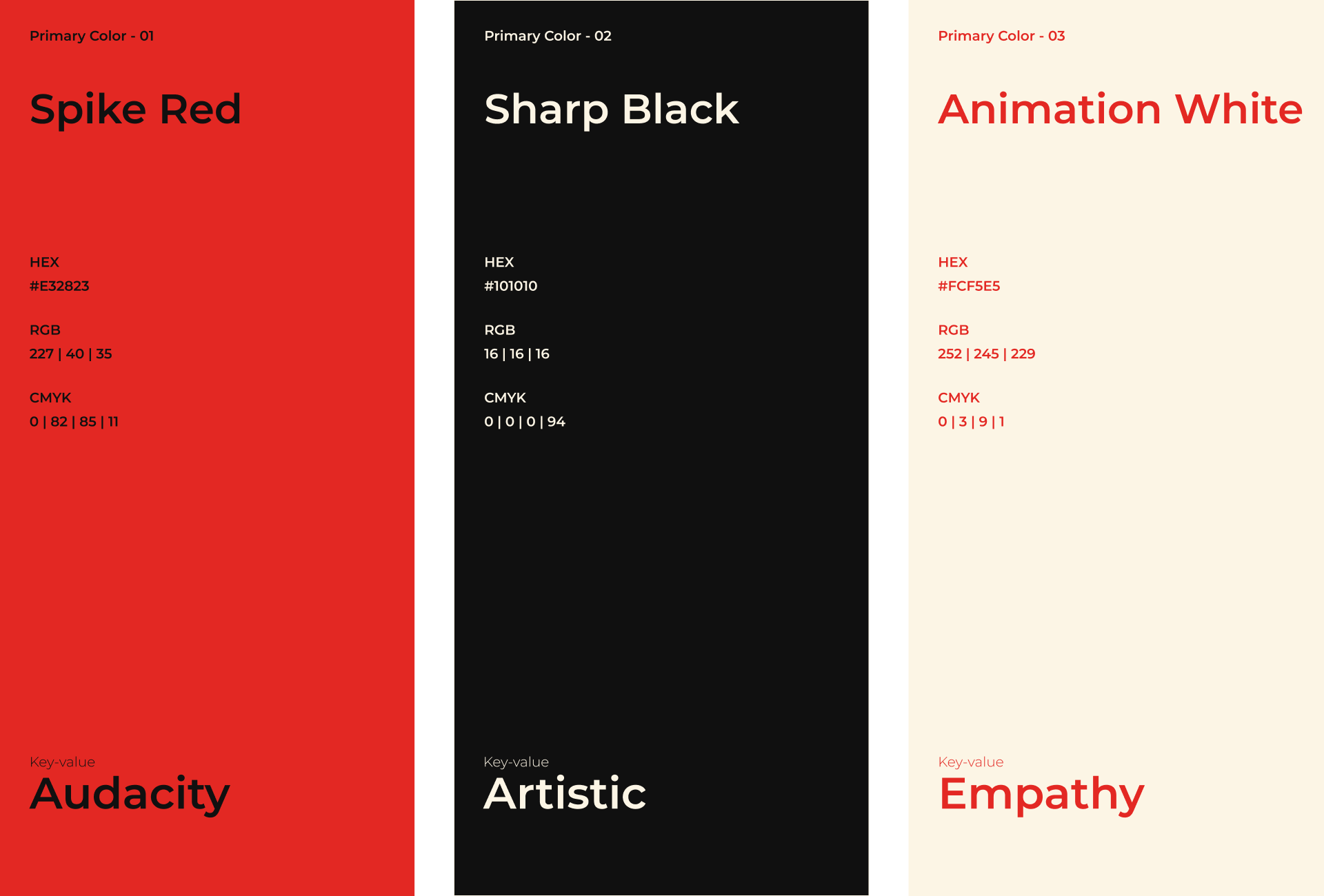 Daring Animation Brand Color System and Typography Hierarchy