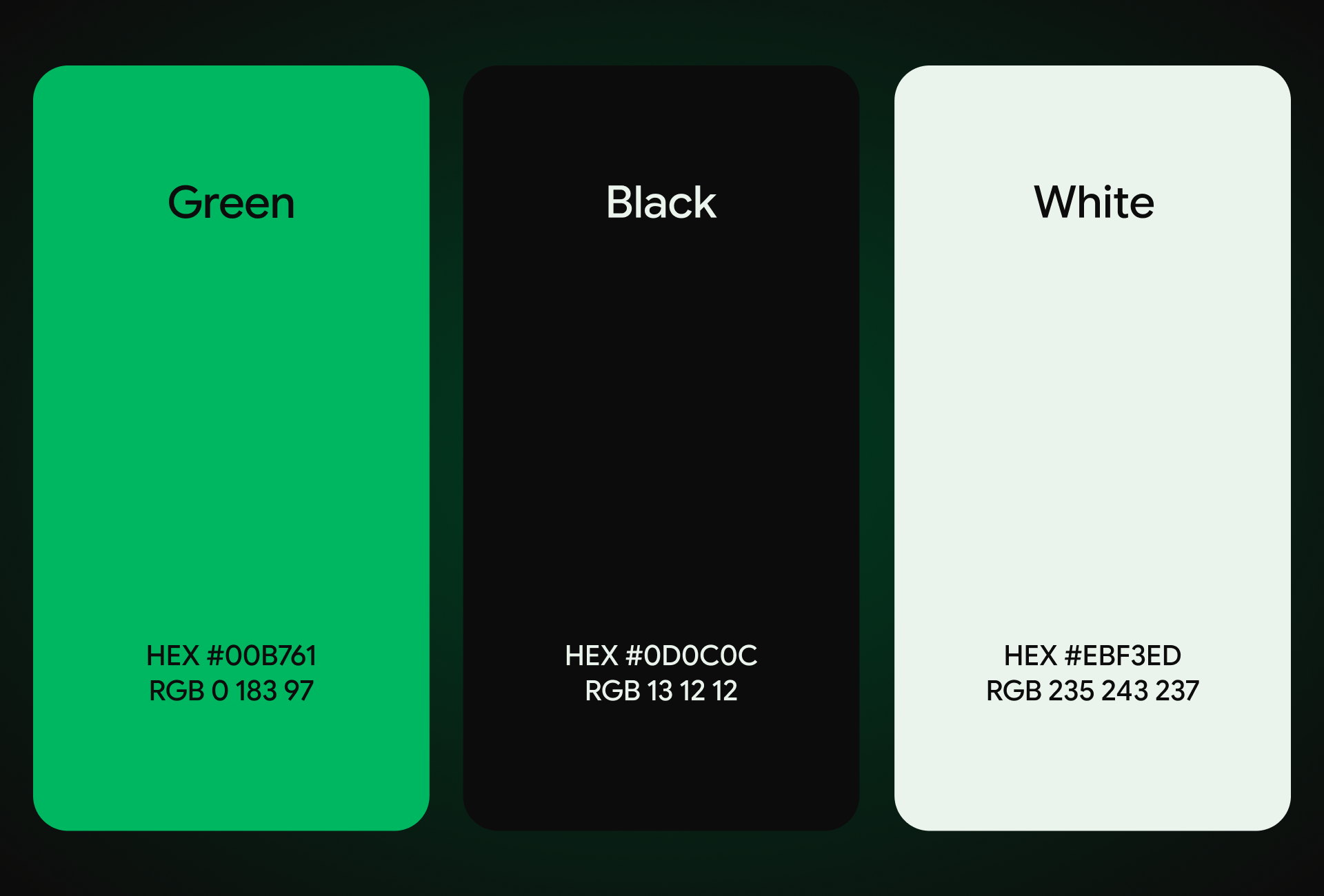 FootSim Color System Digital Palette and Pitch Green