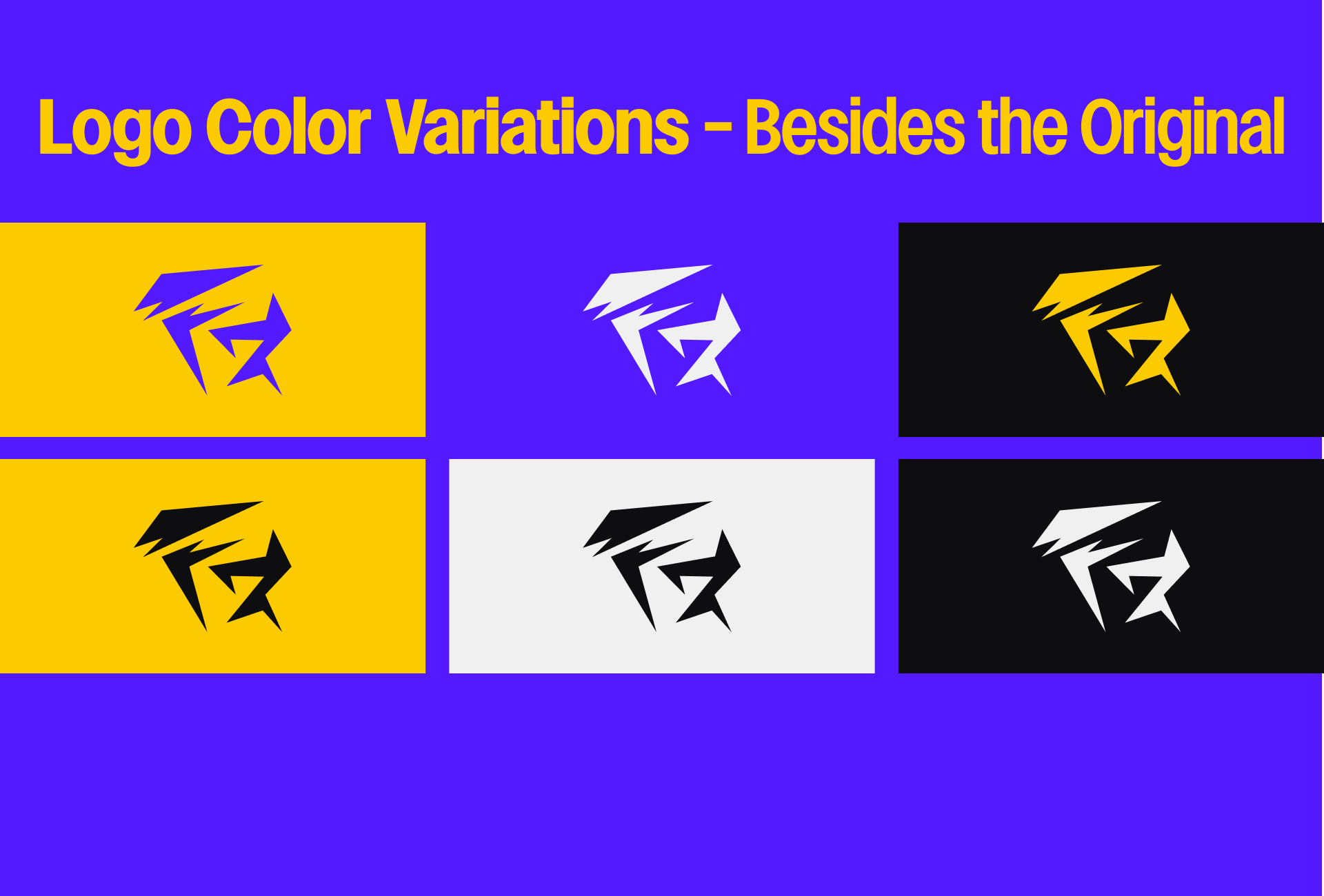 Logo Variations Matrix on Different Color Backgrounds