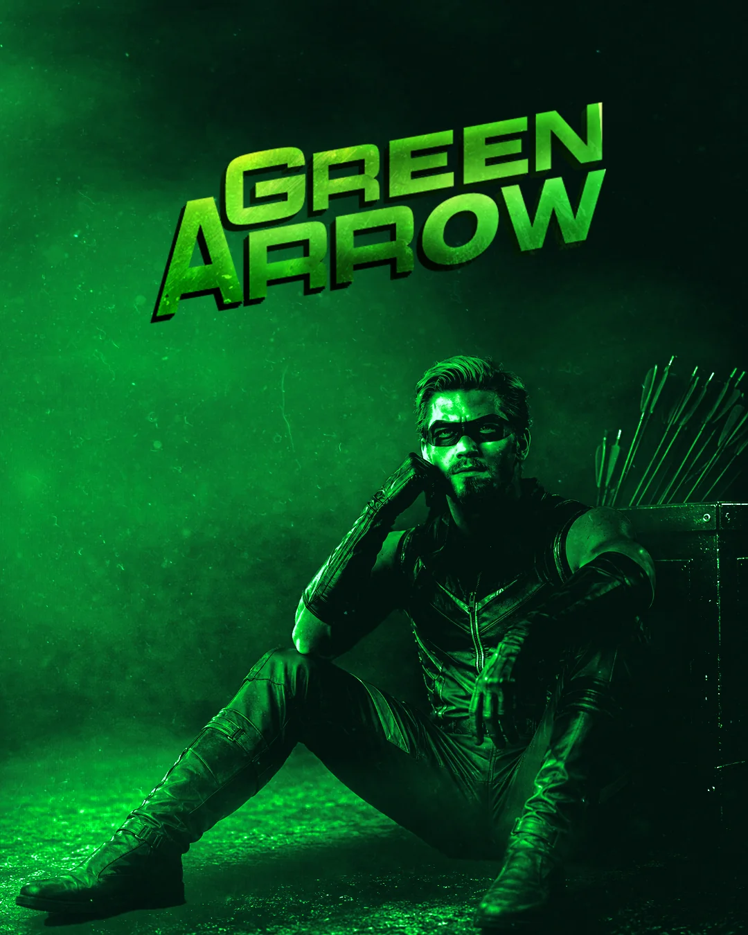 Green Arrow 1 2030 Vigilante Noir Poster