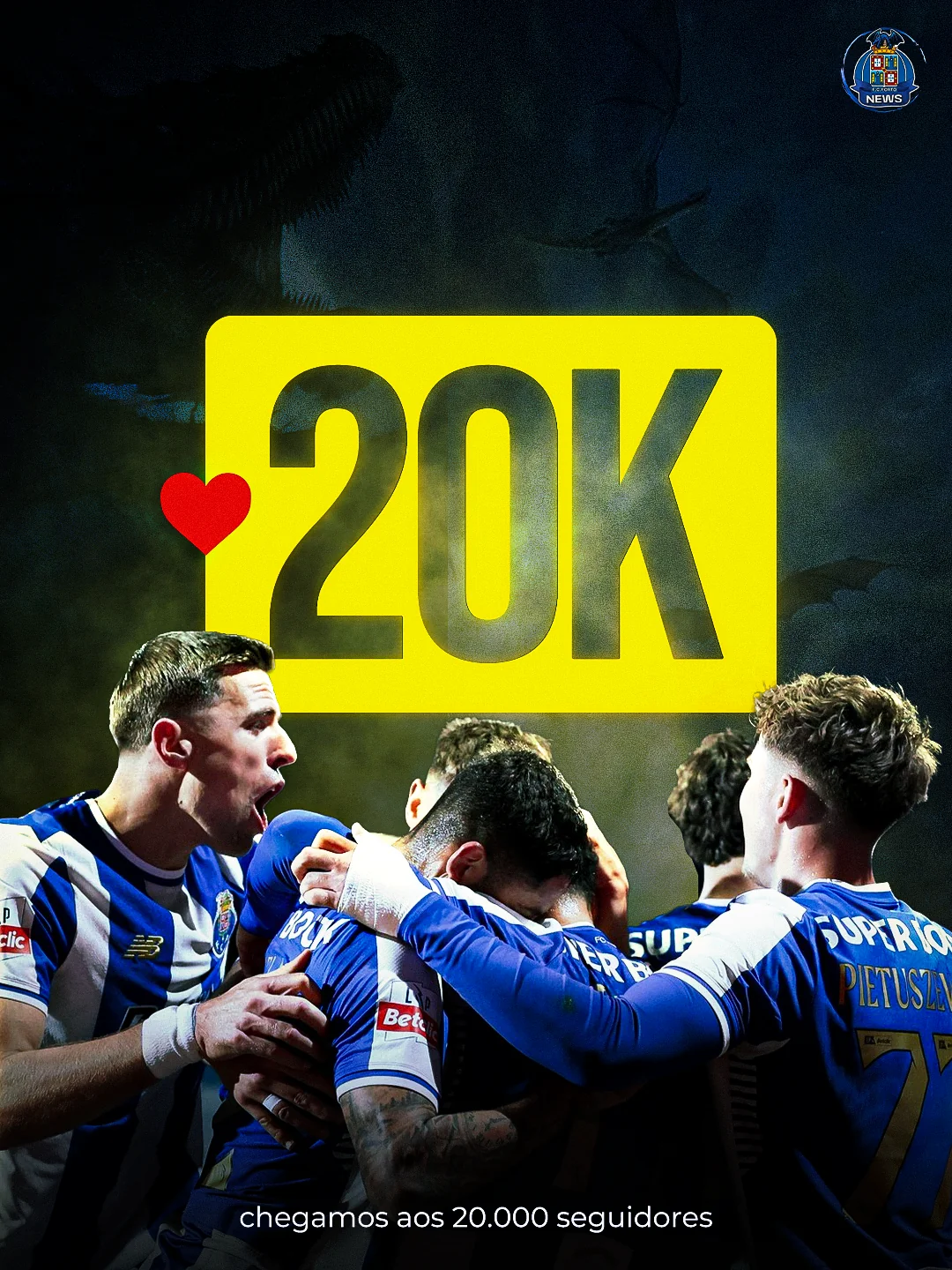 20 Mil Seguidores Porto News Social Media Milestone