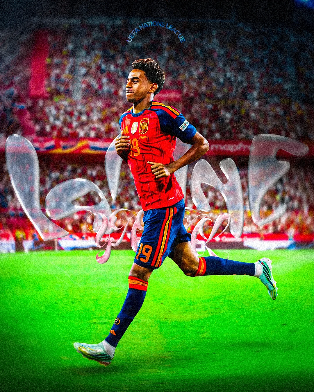 Lamine Yamal Spain vs Croatia UEFA Nations League Graphic Poster