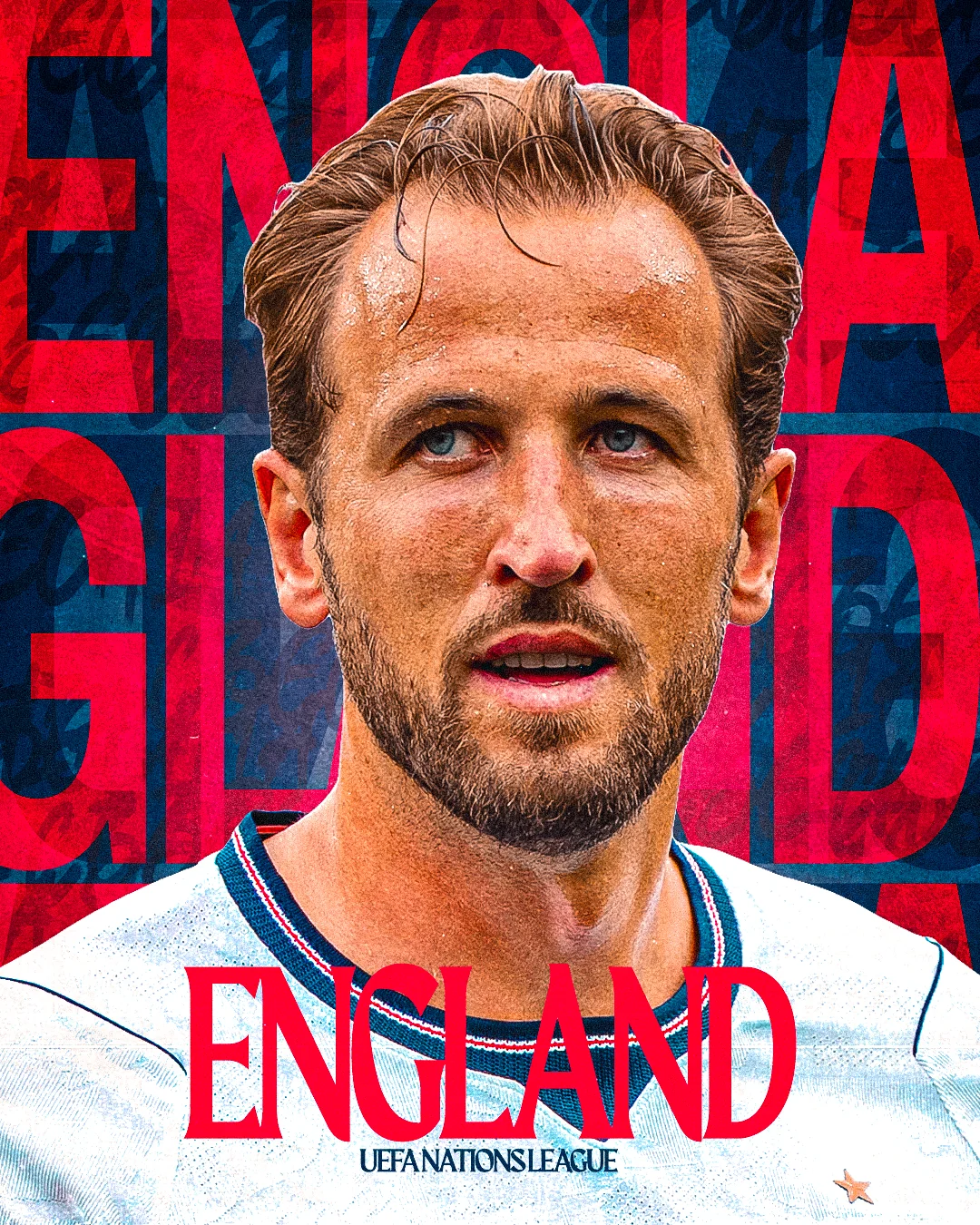 Harry Kane England vs Czechia Nations League Matchday Graphic
