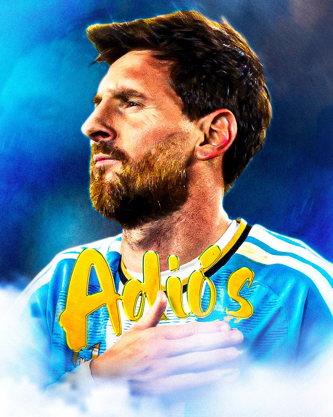 Lionel Messi Argentina Adiós Farewell Tribute Poster