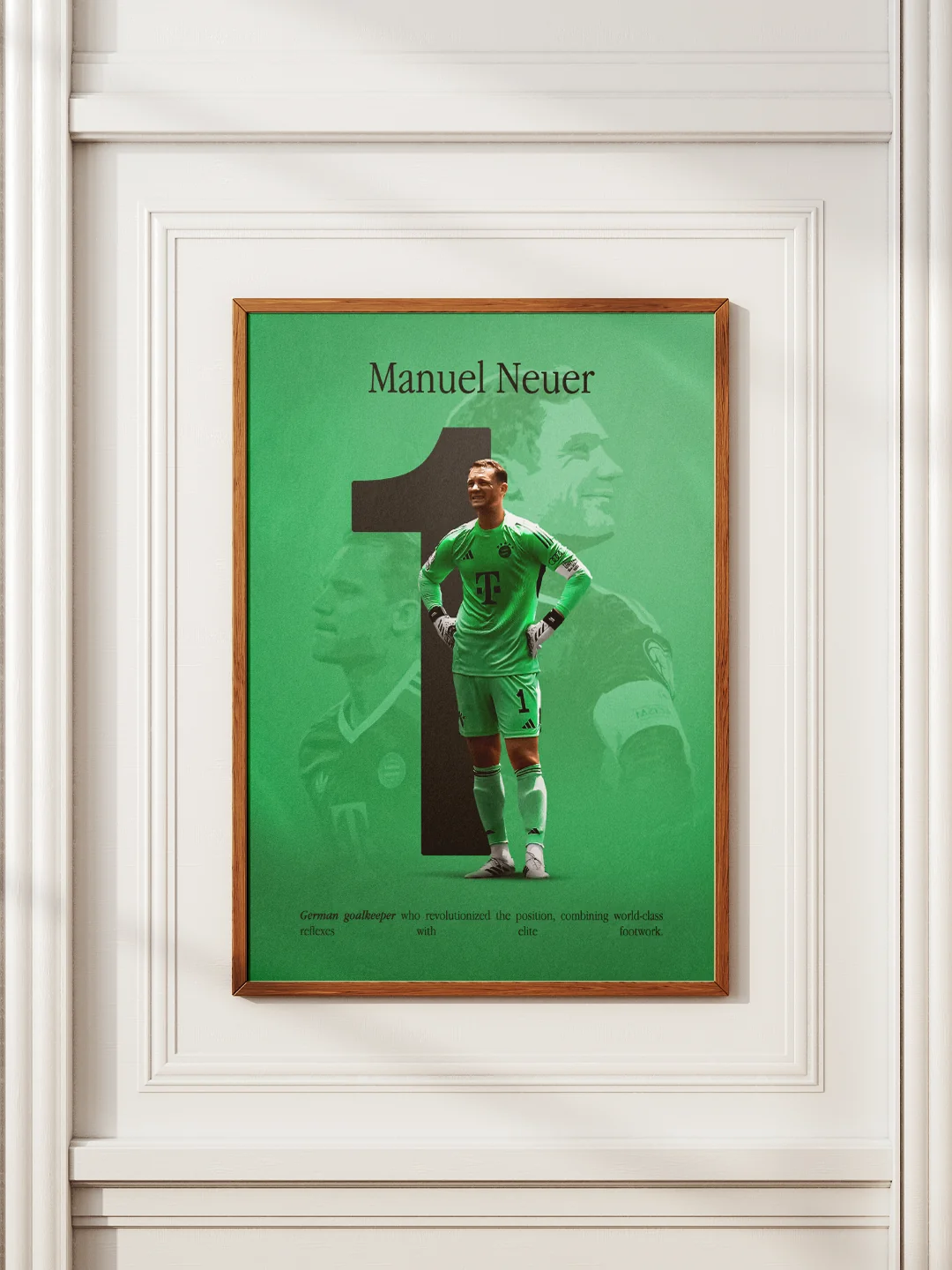 Manuel Neuer Number 1 Framed Exhibition Mockup