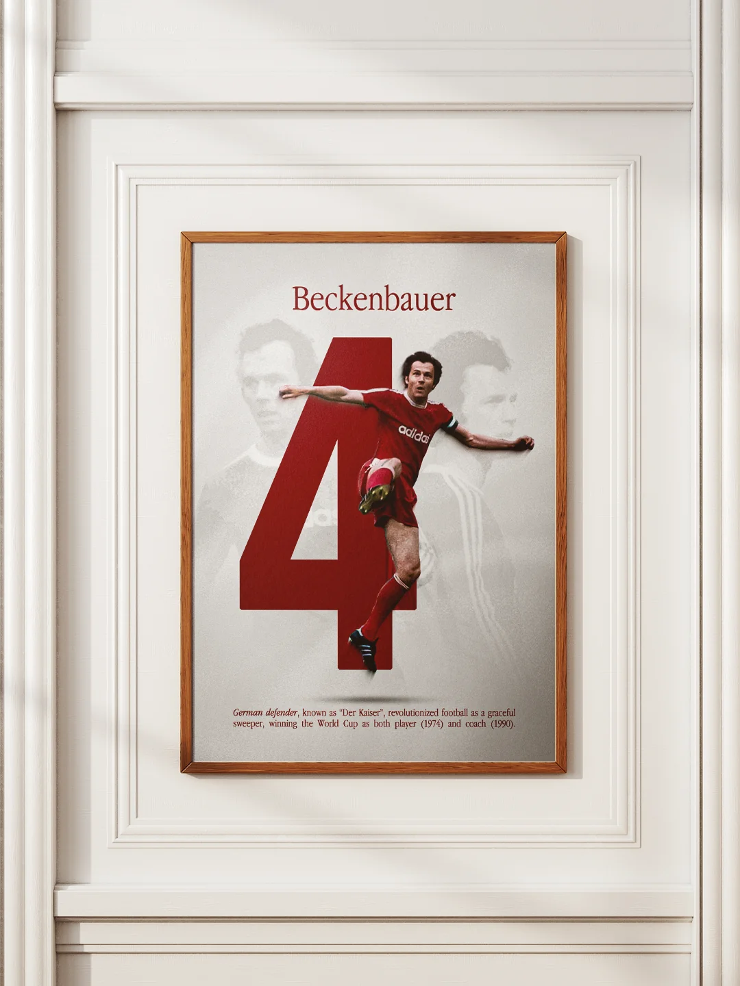 Franz Beckenbauer Number 4 Gallery Exhibition Mockup