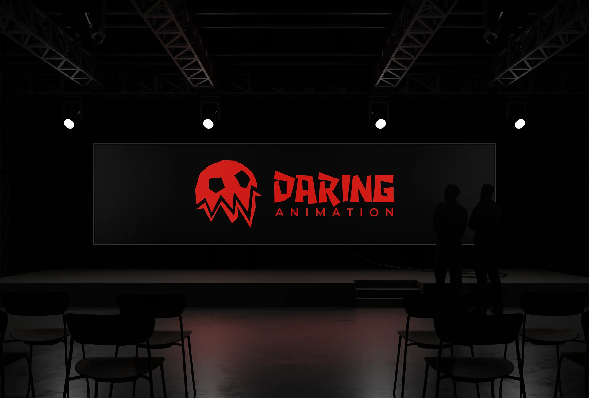 Daring Animation Studio Stage Display Logo Presentation