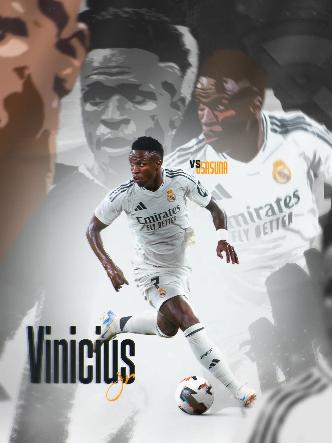 Vinicius Jr Real Madrid Matchday Dynamic Graphic