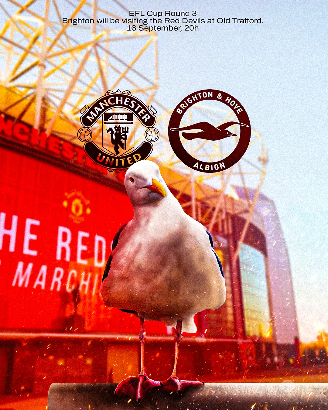 Manchester United vs Brighton Matchday Graphic Design