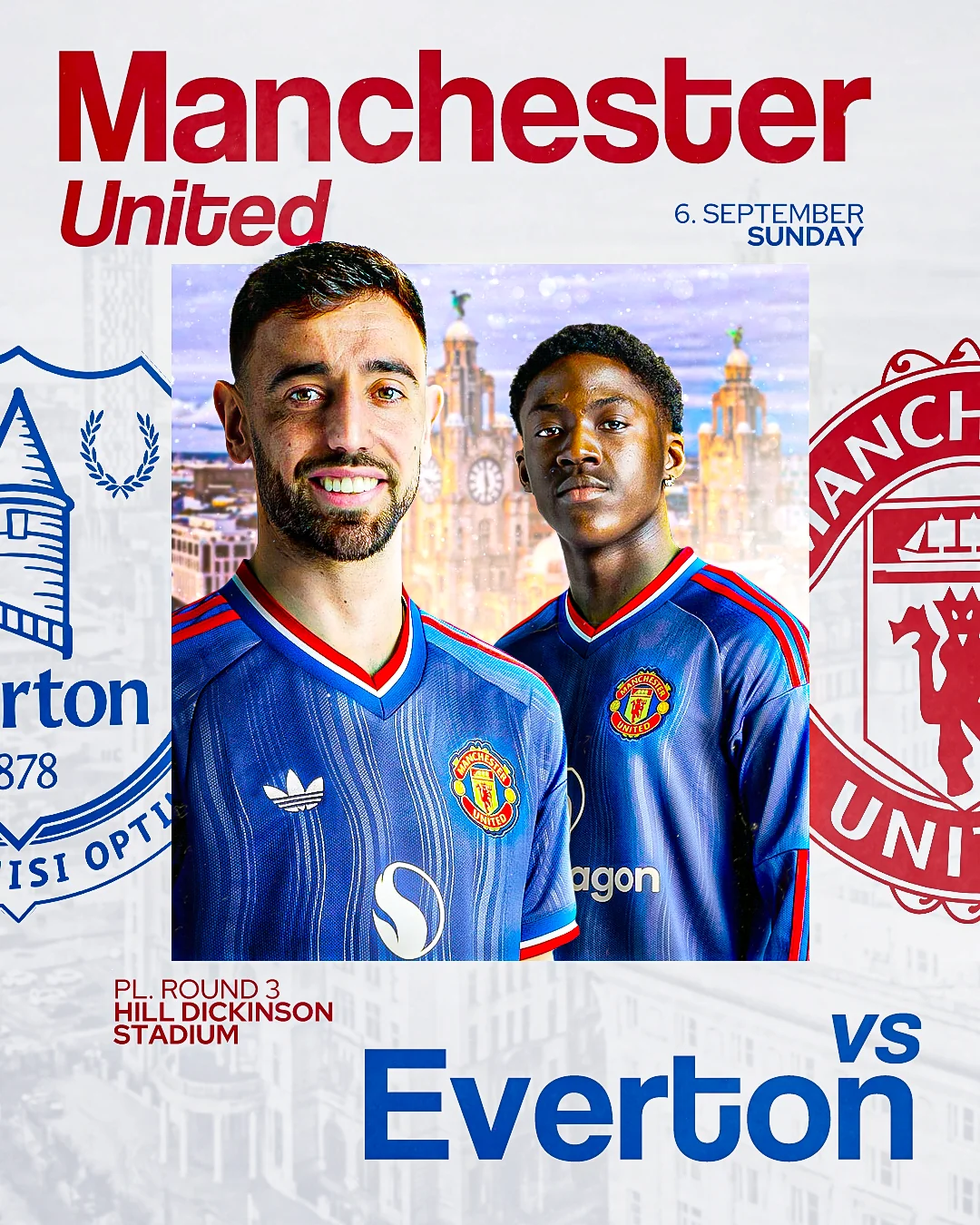 Manchester United vs Everton FC Matchday Poster Artwork
