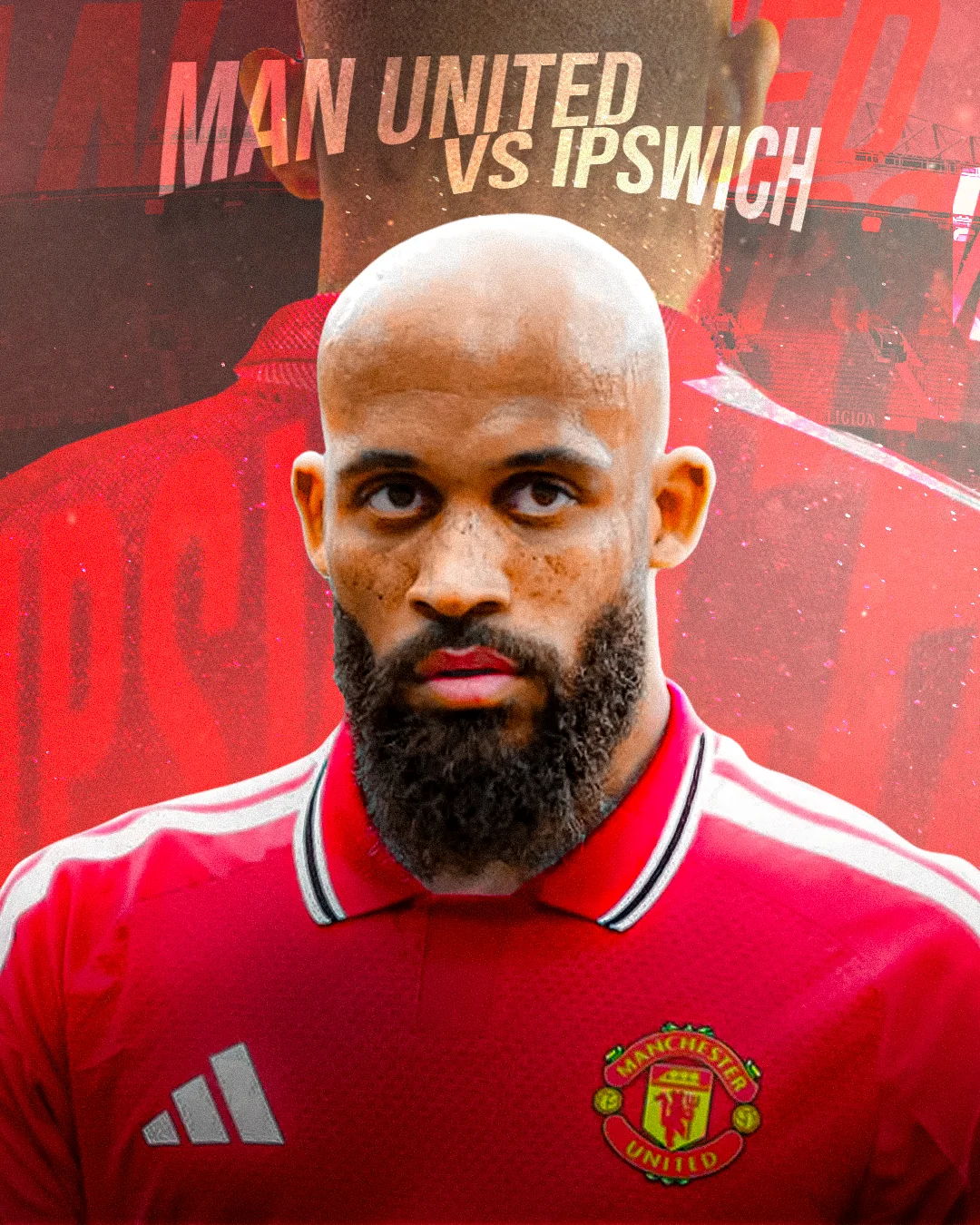 Manchester United vs Ipswich Town Poster Design